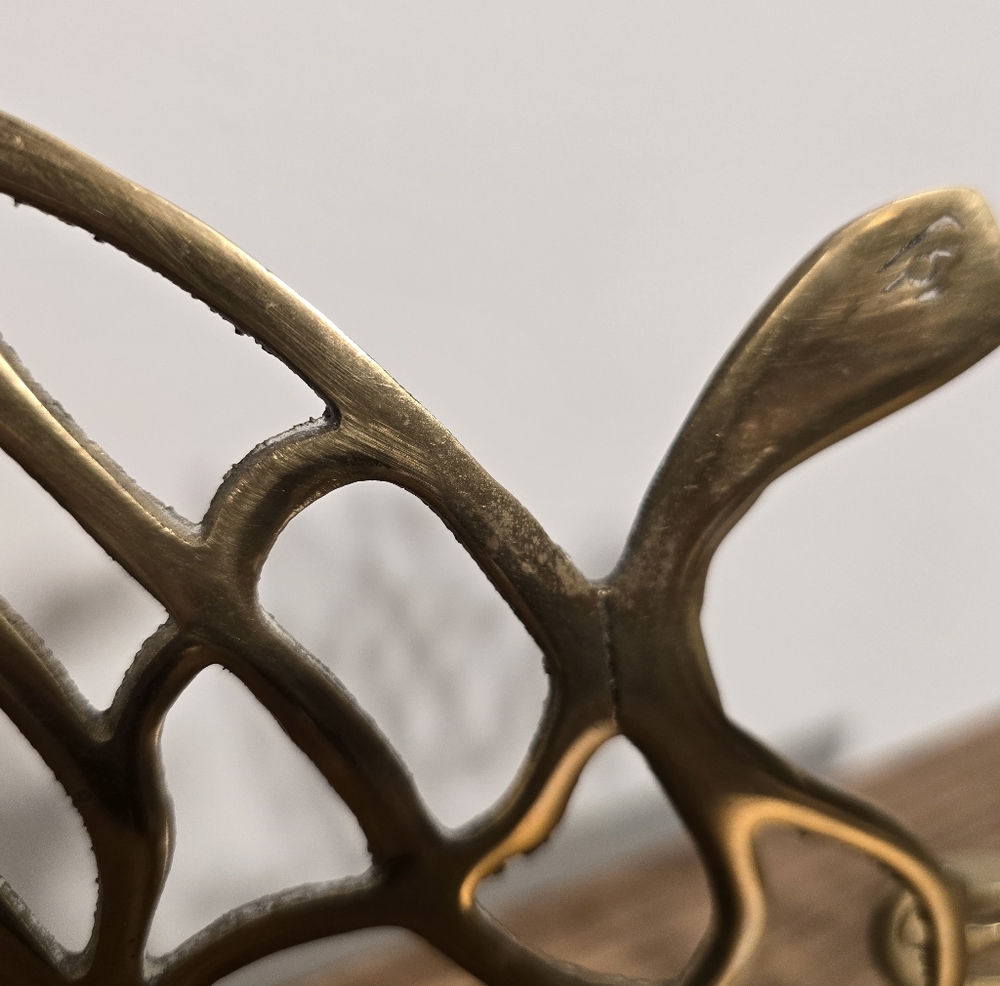 🤩Host Pick❤️Vintage Brass Swan Cut-Out Book Ends Made In Korea - Picture 3 of 13